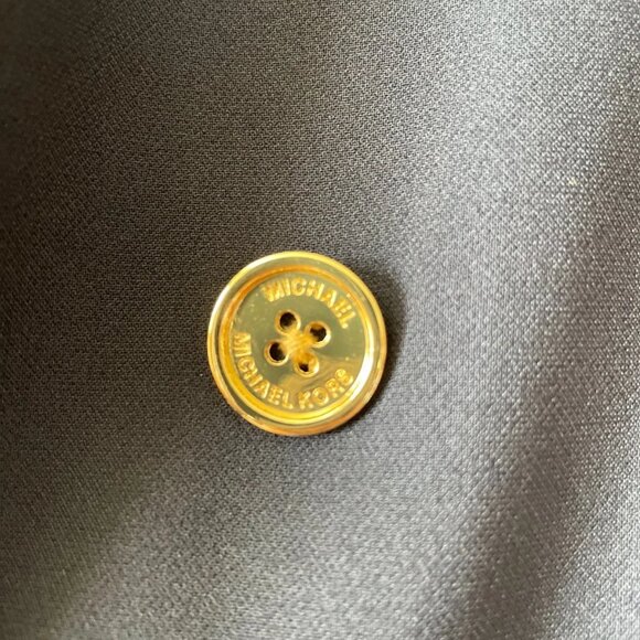 Michael Kors Womens Navy Blue Shawl Style Lapel Double Breasted Blazer Size 12 - Picture 4 of 10